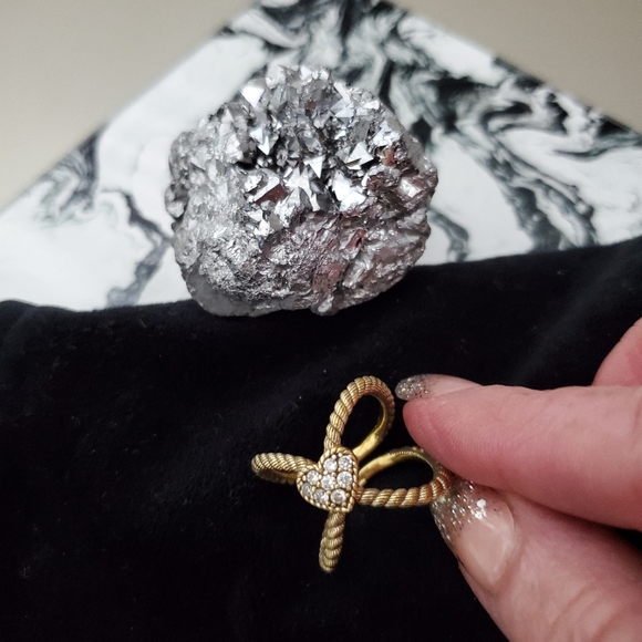 JUDITH RIPKA 925 STERLING GOLD RING - Picture 4 of 4